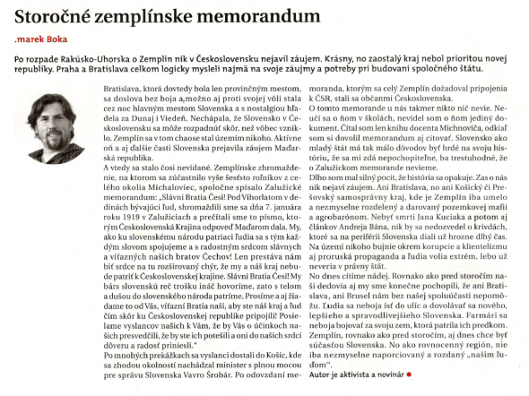 Storočné zemplínske memorandum Storočné zemplínske memorandum