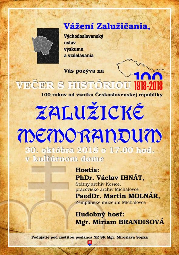 ZALUŽICKÉ MEMORANDUM ZALUŽICKÉ MEMORANDUM